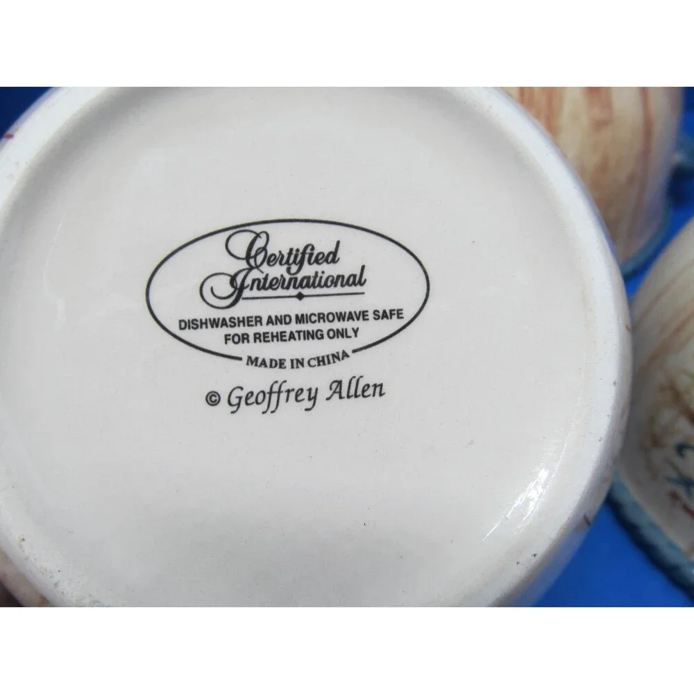 Certified international Seaside Market Bowls bundle of 3